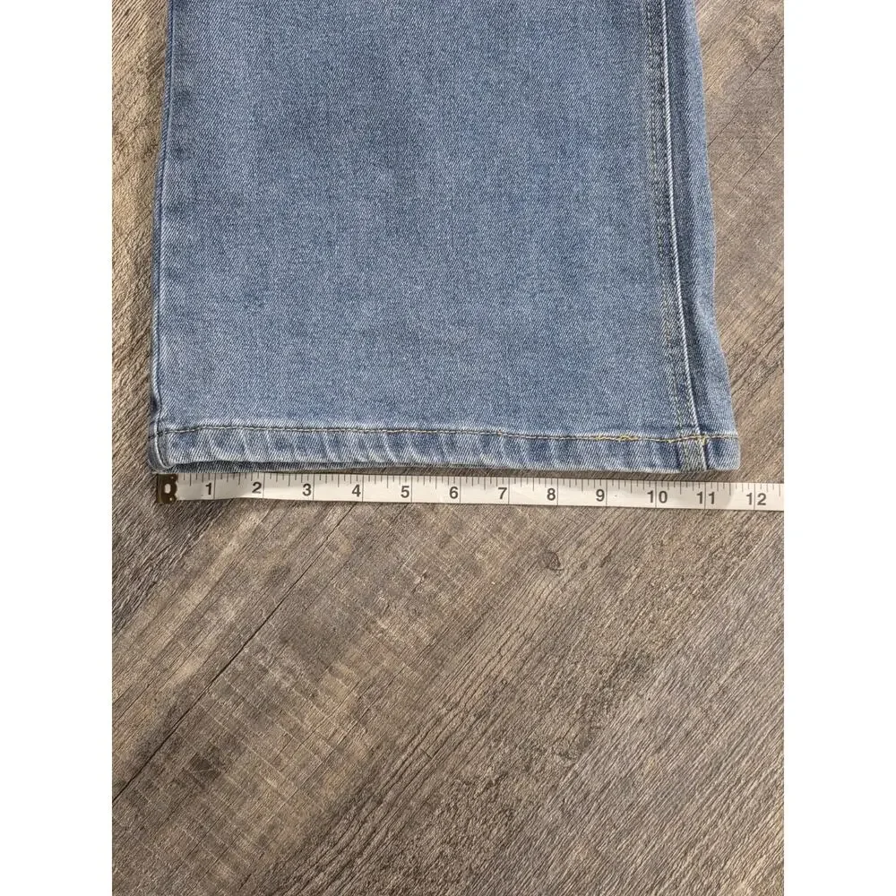 EM Wide Leg Jeans 2XL Light Wash High Rise Stretch Denim Flare MSRP $58 - Picture 4 of 7